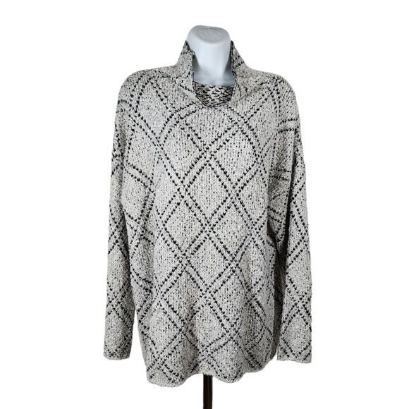 CHELSEA & THEODORE WOOL BLEND COWL NECK SWEATER - Picture 1 of 6
